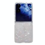 Per Xiaomi Mix Flip Custodia per telefono con texture a conchiglia perlescente (beige)