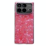 Per Xiaomi Mix Fold 4 Custodia per telefono con texture a conchiglia perlescente (rosso)