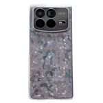 Per Xiaomi Mix Fold 4 Custodia per telefono con texture a conchiglia perlescente (rosa verde)