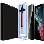 Per Samsung Galaxy S22 Ultra 5G LK Pellicola in vetro temperato per la privacy di facile installazione (nero)