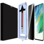 Per Samsung Galaxy S21 FE 5G LK Pellicola in vetro temperato per la privacy di facile installazione (nero)