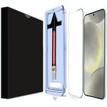 Per Samsung Galaxy S24 5G LK Pellicola in vetro temperato HD di facile installazione (nero)