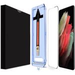 Per Samsung Galaxy S21 Ultra 5G LK Pellicola in vetro temperato HD di facile installazione (nero)