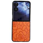 Per Xiaomi Mix Flip Impression Camellia Pattern Custodia protettiva per telefono (arancione)