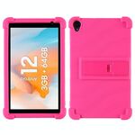 Per Blackview Tab 50 WiFi Custodia antiurto in silicone per tablet con supporto (rosso rosa)