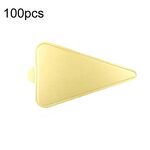 100 pezzi/set 115x64mm triangolo dorato piatti di carta dessert base mousse mat torta cartone pasticcini vassoio espositivo