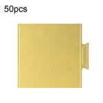 50 pezzi/set 100mm quadrati piatti di carta dorati base per dessert mousse mat torta cartone pasticcini vassoio espositivo