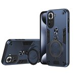 Per OPPO Reno11 Global Metal Ring 360 gradi girevole staffa PC + TPU custodia per telefono (blu navy)