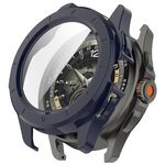 Per Xiaomi Watch S4 Sport PC + Pellicola temperata Custodia protettiva per orologio integrata (blu inchiostro)