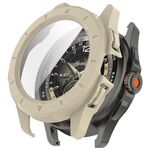 Per Xiaomi Watch S4 Sport PC + Pellicola temperata Custodia protettiva per orologio integrata (bianco avorio)