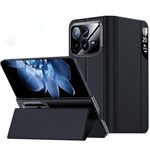 Per Xiaomi Mix Fold 4 Side Display Supporto a Ventosa Custodia in Pelle Flip per Telefono (Nero)