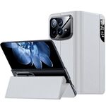 Per Xiaomi Mix Fold 4 Side Display Ventosa Custodia Flip in Pelle per Telefono (Bianco)