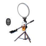 Set di treppiedi per selfie ad anello luminoso a schermo intero da 12,6 pollici per streaming live, specifiche: ripresa dall'alto di 55 cm