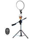 Set treppiede luminoso ad anello per selfie a schermo intero da 12,6 pollici per streaming live, specifiche: ripresa dall'alto di 210 cm