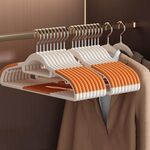 Appendiabiti antiscivolo antitraccia da 20 pezzi Appendiabiti per la casa con angolo anti-spalla ispessito (arancione)
