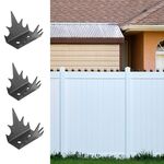 12 pezzi/set recinzione di sicurezza chiodi anti intrusione recinzione muro punte dispositivo deterrente (nero)