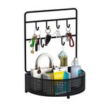 Ornamento portaoggetti per chiavi, porta d'ingresso, appeso, scaffale per scarpe, organizer per gioielli, colore: medio semicircolare