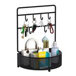 Ornamento portaoggetti per chiavi, porta d'ingresso, appeso, scaffale per scarpe, organizer per gioielli, colore: grande semicircolare