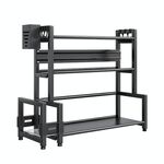 Scaffali multifunzionali da cucina a tre strati da 30 cm, per uso domestico, per riporre spezie da appoggio