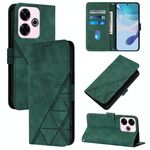 Per Redmi 13 4G / Note 13R Custodia a tracolla in pelle con stampa 3D (verde)
