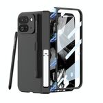 Custodia per telefono con flip magnetica integrata GKK per Google Pixel 9 Pro Fold, penna inclusa (nero)