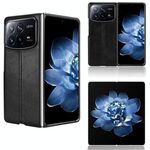Per Xiaomi Mix Fold 4 Custodia per telefono con cover posteriore cucita con motivo mucca (nero)
