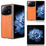 Per Xiaomi Mix Fold 4 Custodia per telefono con motivo a mucca e cuciture (giallo)