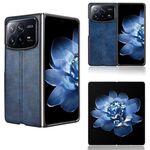 Per Xiaomi Mix Fold 4 Custodia per telefono con motivo a mucca e cuciture (blu)