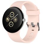 Per Google Pixel Watch 3 cinturino sportivo in silicone tinta unita da 45 mm (rosa)