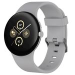 Per Google Pixel Watch 3 cinturino sportivo in silicone tinta unita da 45 mm (grigio)