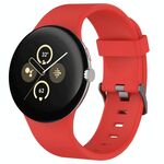 Per Google Pixel Watch 3 cinturino sportivo in silicone tinta unita da 45 mm (rosso)