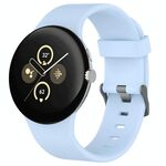 Per Google Pixel Watch 3 45mm Cinturino sportivo in silicone tinta unita (blu)