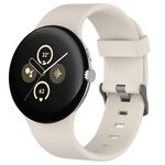 Per Google Pixel Watch 3 45mm Cinturino sportivo in silicone tinta unita (Starlight)