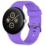Per Google Pixel Watch 3 45mm Cinturino sportivo in silicone tinta unita (viola)