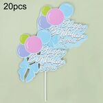 20 pezzi di decorazioni per torte di compleanno, decorazioni per torte, decorazioni per dessert, stile: palloncino 1