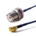 Cavo RF coassiale SMA maschio da 10 cm a SO239 UHF femmina Connettore coassiale RG174