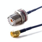 Cavo RF coassiale SMA maschio da 50 cm a SO239 UHF femmina Connettore coassiale RG174