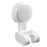 Supporto universale per soffione doccia senza chiodi con ventosa per uso domestico (bianco)