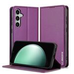 Per Samsung Galaxy S23+ 5G LC.IMEEKE L1 Series Custodia per telefono in PU con texture fine e smerigliata (viola)
