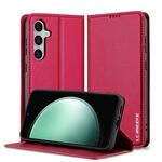 Per Samsung Galaxy S24 5G LC.IMEEKE L1 Series Custodia per telefono in PU con texture fine e smerigliata (rosso)