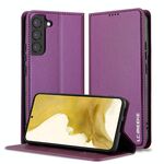 Per Samsung Galaxy S22+ 5G LC.IMEEKE L1 Series Custodia per telefono in PU con texture fine e smerigliata (viola)