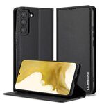 Per Samsung Galaxy S22 5G LC.IMEEKE L1 Series Custodia per telefono in PU con texture fine e smerigliata (nero)