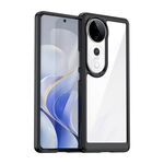 Per vivo S19 Pro Custodia per telefono in TPU ibrida acrilica serie colorata (nero)