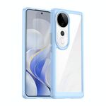 Per vivo V40 5G Custodia per telefono in TPU ibrida acrilica serie colorata (blu)