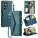 Per Samsung Galaxy S22 Ultra 5G Portafoglio Multi-Slot per schede Custodia in pelle per telefono (verde)