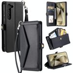 Per Samsung Galaxy S23 5G Portafoglio Multi-Slot per schede Custodia in pelle per telefono (Nero)