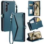 Per Samsung Galaxy S23+ 5G Portafoglio Multi-Slot per Scheda Custodia in Pelle per Telefono (Verde)
