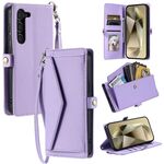 Per Samsung Galaxy S23+ 5G Portafoglio Multi-Slot per Scheda Custodia in Pelle per Telefono (Viola)