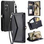 Per Samsung Galaxy S24 5G Portafoglio Multi-Slot per schede Custodia in pelle per telefono (Nero)