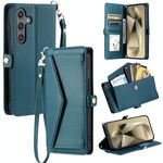 Per Samsung Galaxy S24 FE 5G Portafoglio Multi-Slot per schede Custodia in pelle per telefono (verde)